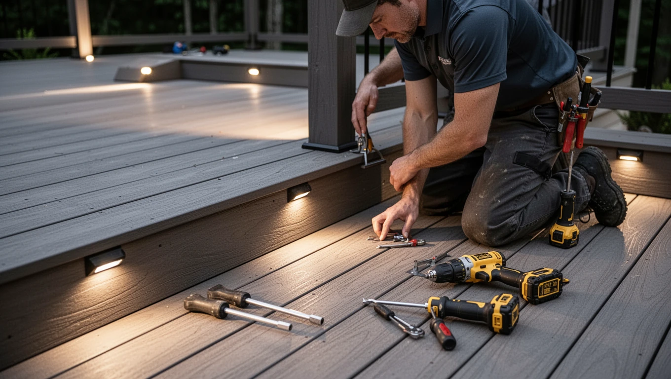 Deck Lighting Installation